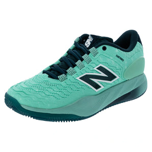 Women's CLAY Court Fresh Foam X CT-Rally v2 B Width Tennis Shoes Deep End and Medusa Green,Footwear,New Balance,Deep End/Medusa Green,5.5,Tennis Express,WRAL9DMBcopy