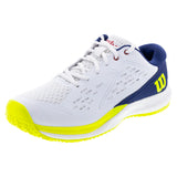 Juniors' RUSH PRO ACE Tennis Shoes Snow White and Ensign Blue,Footwear,Wilson,Snow White/Ensign Blue,4Y,Tennis Express,WRS339570U-F26copy