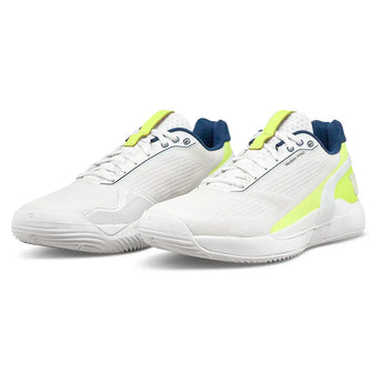Men's RUSH PRO 5 PADEL Shoes Snow White and Safety Yellow,Footwear,Wilson,Snow White/Safety Yellow,7,Tennis Express,WRS339720U-F26-y