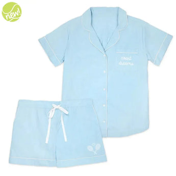 Women's Tennis Short Pajama Set-Apparel-Ame and Lulu-WSPS-B-B1-Tennis Express