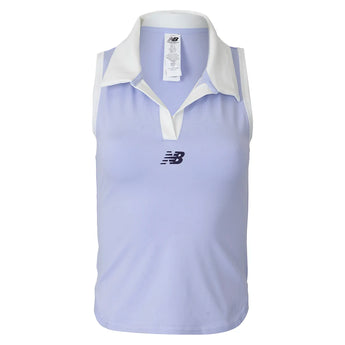 Women's Collared Tournament Tennis Tank Daybreak Purple-Apparel-New Balance-WT41402-DYKS26-Tennis Express
