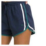Women's Ellyn Tennis Short Classic Navy and Field Green-Apparel-Wilson-WW00301511DBC-S25-6-Tennis Express
