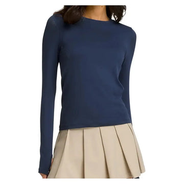 Women's Pro Seamless Long Sleeve Tennis Top Classic Navy