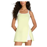 Women's Rally Halter Tennis Dress Tender Yellow,Apparel,Wilson,Tender Yellow,XS,Tennis Express,WW00455Y008001-3