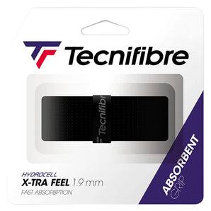 X-Tra Feel Replacement Tennis Grip, Tecnifibre, Black, Tennis Express, XTRAFEEL-BLACK-1