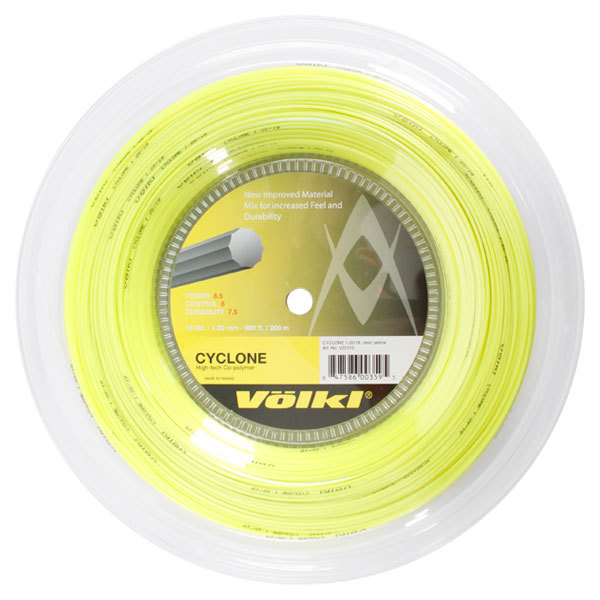 Volkl Cyclone 18G Neon Yellow Tennis String Reel