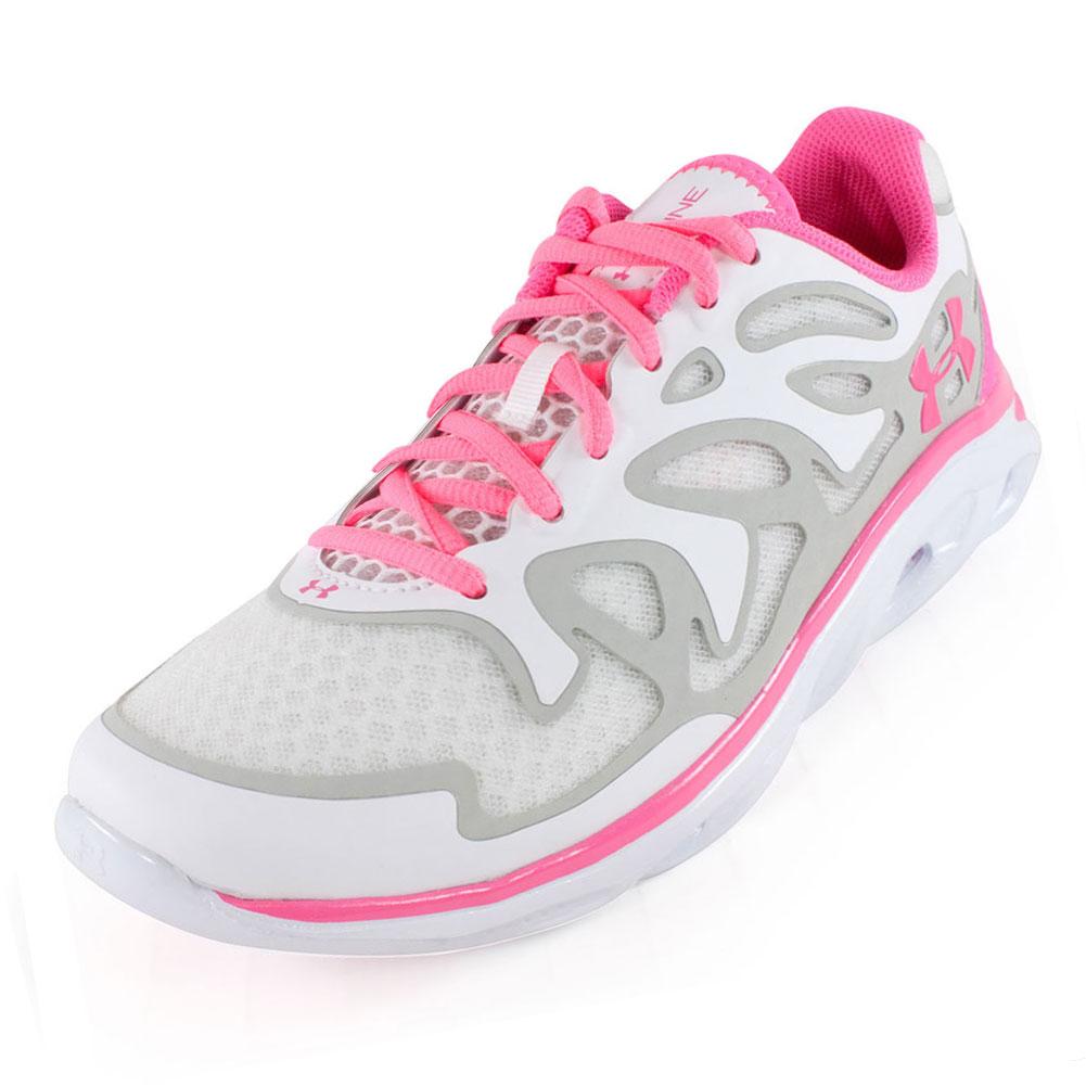 Under Armour Women`s Micro G Spine Evo Running Shoes (White/Pink)