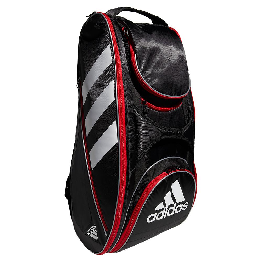 adidas Tour Tennis 12 Racquet Bag (Black/Scarlet)