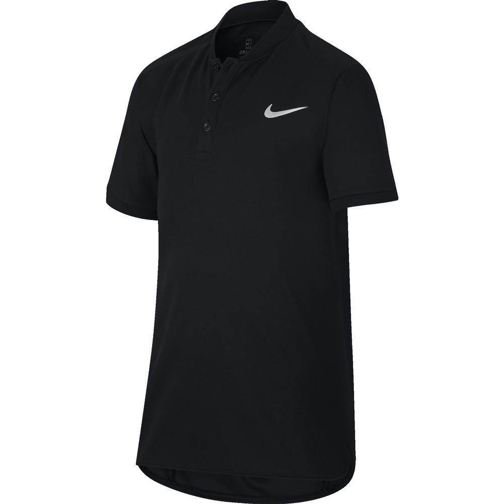 Nike Boy's Court Advantage Tennis Polo (Black/White)