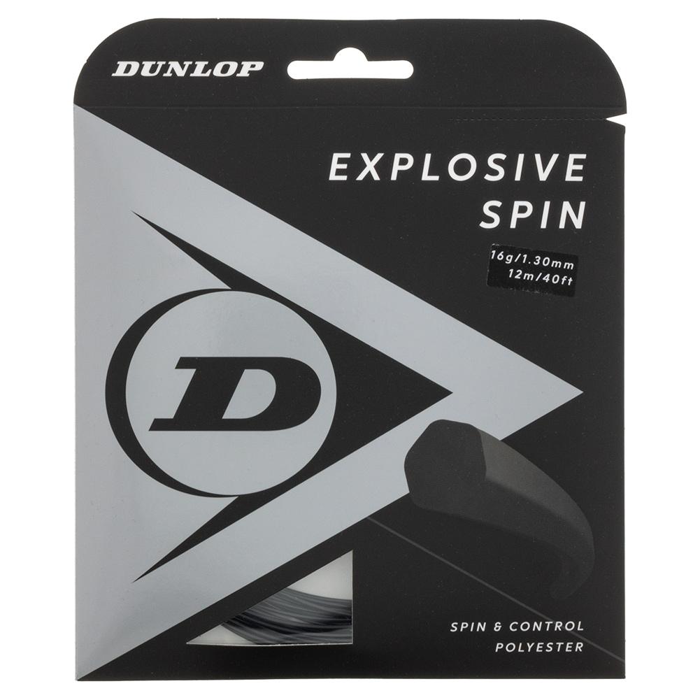 Dunlop Explosive Spin Black 16G Tennis String | Tennis Express