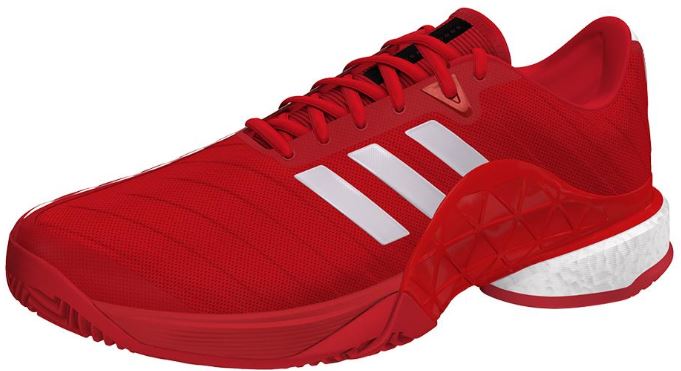 adidas Men's Barricade 2018 Boost Tennis Shoes Scarlet and White - TENNIS  EXPRESS BLOG