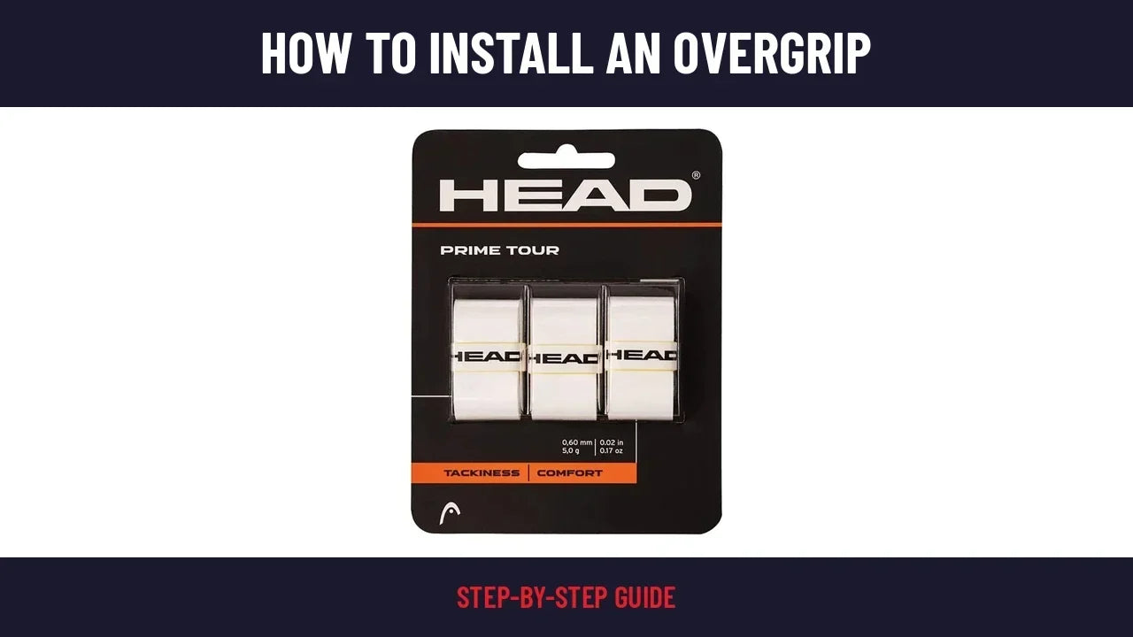 Installing a tennis overgrip on a racquet handle