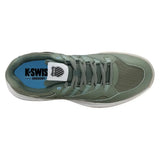 Men's Tura Team Pickleball Shoes Sea Spray and Dark Forest-Footwear-K-Swiss-04076-368F25-1-Tennis Express