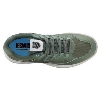 Men's Tura Team Pickleball Shoes Sea Spray and Dark Forest-Footwear-K-Swiss-04076-368F25-1-Tennis Express