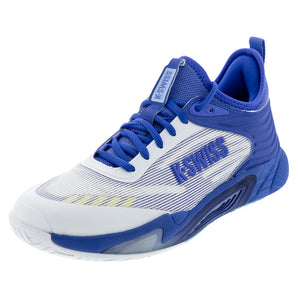 Men's Hypercourt Pinnacle Tennis Shoes White and Dazzling Blue-Footwear-K-Swiss-04432-158S26copy-Tennis Express