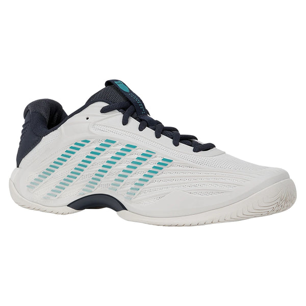 Men's Hypercourt Express 3 Tennis Shoes Blanc de Blanc and Carbon,Footwear,K-Swiss,Blanc de Blanc/Carbon,7,Tennis Express,04603-162F26
