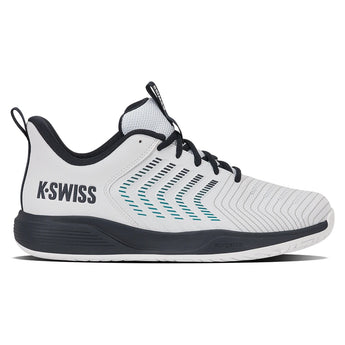 Men's Ultrashot Light Tennis Shoes White and Carbon,Footwear,K-Swiss,,,Tennis Express,04767-148F26-1
