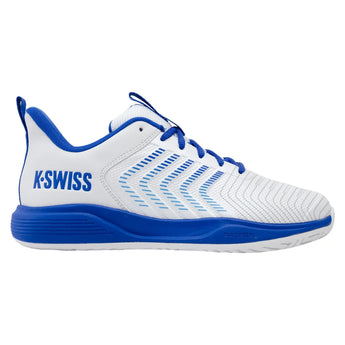 Men's Ultrashot Light Tennis Shoes White and Dazzling Blue, K-Swiss, WHITE/DAZZLING_BLUE, Tennis Express, 04767-158S26-WHITE-DAZZLING-BLUE-1