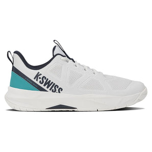 Men's K-Speed Team Tennis Shoes White and Baltic,Footwear,K-Swiss,,,Tennis Express,04898-131-1