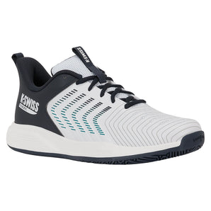 Men's Ultrashot Light Padel Shoes White and Carbon,Footwear,K-Swiss,White/Carbon,7,Tennis Express,04901-148