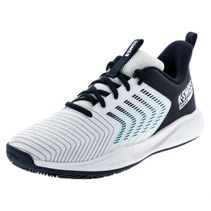 Men's Ultrashot Light Padel Shoes White and Carbon,Footwear,K-Swiss,White/Carbon,7,Tennis Express,04901-148F26copy