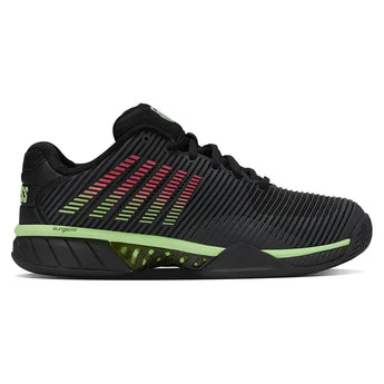 Men's Hypercourt Express 2 Tennis Shoes Black and Soft Neon Green-Footwear-K-Swiss-06613-011F25-Tennis Express