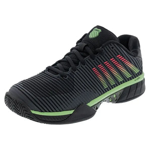 Men's Hypercourt Express 2 Tennis Shoes Black and Soft Neon Green-Footwear-K-Swiss-06613-011F25copy-Tennis Express
