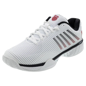Men's Hypercourt Express 2 Tennis Shoes White and Black-Footwear-K-Swiss-06613-140-M-Tennis Express