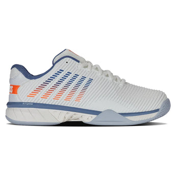 Men's Hypercourt Express 2 Wide Tennis Shoes Lucent White and Infinity,Footwear,K-Swiss,,,Tennis Express,06806-139-0