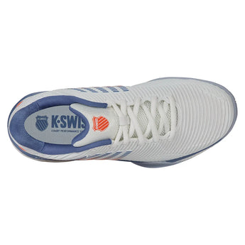 Men's Hypercourt Express 2 Wide Tennis Shoes Lucent White and Infinity,Footwear,K-Swiss,,,Tennis Express,06806-139-6