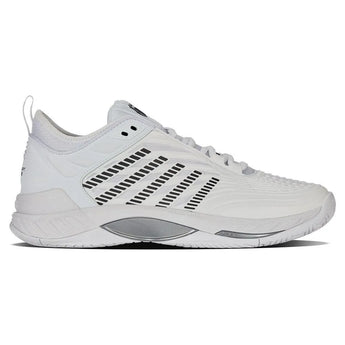 Men's Hypercourt Supreme 2 Tennis Shoes White and Black-Footwear-K-Swiss-09071-102-.00-Tennis Express