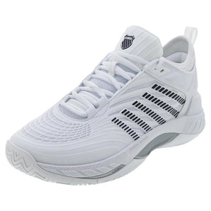 Men's Hypercourt Supreme 2 Tennis Shoes White and Black-Footwear-K-Swiss-09071-102S25-Tennis Express