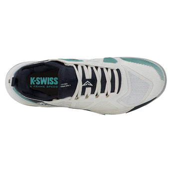 Men's K-Frame Speed Rublo Tennis Shoes Blanc de Blanc and Carbon,Footwear,K-Swiss,,,Tennis Express,09483-162F26-3