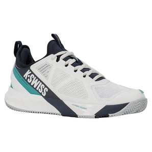 Men's CLAY Court K-Frame Speed Rublo Tennis Shoes Blanc de Blanc and Carbon,Footwear,K-Swiss,Blanc de Blanc/Carbon,7,Tennis Express,09485-162F26