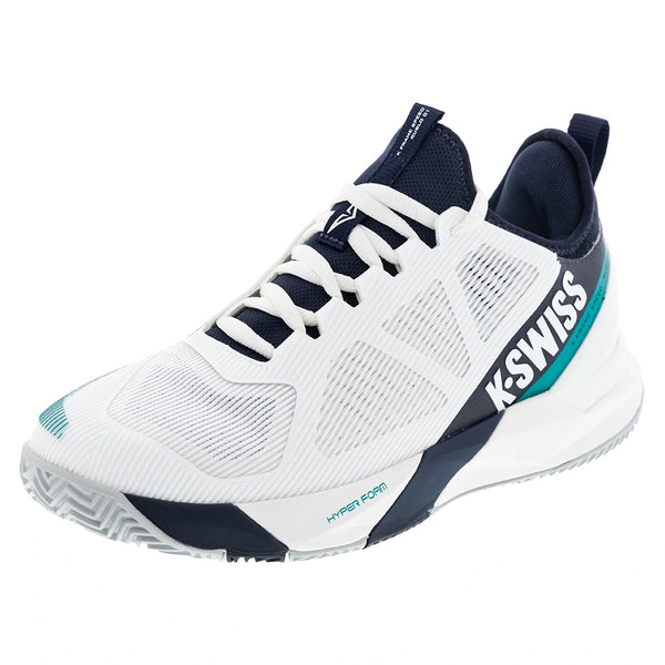 Men's CLAY Court K-Frame Speed Rublo Tennis Shoes Blanc de Blanc and Carbon,Footwear,K-Swiss,Blanc de Blanc/Carbon,7,Tennis Express,09485-162F26copy
