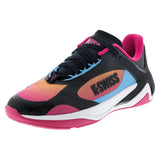Men's K-Frame McNasty Pickleball Shoes, K-Swiss, Black/Lava Pink, Tennis Express, 09805-064-BLACK-LAVA-PINK-1