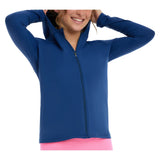 Juniors' Full Zip Tennis Hoodie Navy, BloqUV, Tennis Express, 1003-NVYF26-3