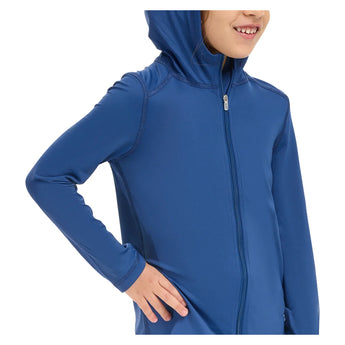 Juniors' Full Zip Tennis Hoodie Navy, BloqUV, Tennis Express, 1003-NVYF26-5