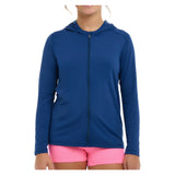 Juniors' Full Zip Tennis Hoodie Navy, BloqUV, Navy, Tennis Express, 1003-NVYF26-NAVY-1