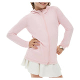 Juniors' Full Zip Tennis Hoodie Tickle Me Pink, BloqUV, Tickle Me Pink, Tennis Express, 1003-TMPF26-TICKLE-ME-PINK-1
