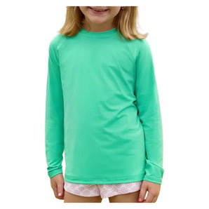 Juniors' Crew Neck Long Sleeve Tennis Top Jade, BloqUV, Jade, Tennis Express, 1005-JDEF26-JADE-1