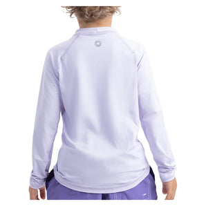 Juniors' Crew Neck Long Sleeve Tennis Top Lavender, BloqUV, Tennis Express, 1005-LVDF26-1