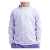 Juniors' Crew Neck Long Sleeve Tennis Top Lavender, BloqUV, Tennis Express, 1005-LVDF26-2