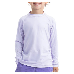 Juniors' Crew Neck Long Sleeve Tennis Top Lavender, BloqUV, Lavender, Tennis Express, 1005-LVDF26-LAVENDER-1