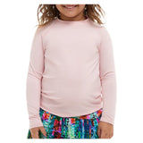 Juniors' Crew Neck Long Sleeve Tennis Top Tickle Me Pink, BloqUV, Tennis Express, 1005-TMPF26-1
