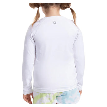Juniors' Crew Neck Long Sleeve Tennis Top White, BloqUV, Tennis Express, 1005-WHTF26-1