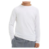 Juniors' Crew Neck Long Sleeve Tennis Top White, BloqUV, Tennis Express, 1005-WHTF26-3