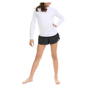 Juniors' Crew Neck Long Sleeve Tennis Top White, BloqUV, Tennis Express, 1005-WHTF26-5