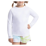 Juniors' Crew Neck Long Sleeve Tennis Top White, BloqUV, White, Tennis Express, 1005-WHTF26-WHITE-1