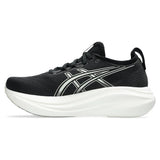Women's GEL-Nimbus 27 Running Shoes Black and Lake Grey-Footwear-Asics-1012B753-002S25-3-Tennis Express